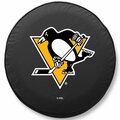 Holland Bar Stool Co 34 x 8 Pittsburgh Penguins Tire Cover TCAPitPenBK